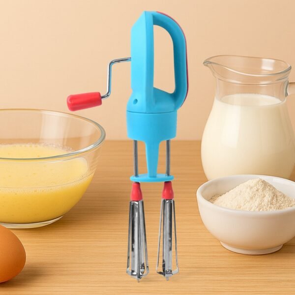 Supermom High-Speed Manual Hand Beater with Dual Stainless Steel Whisks (1 Pc)