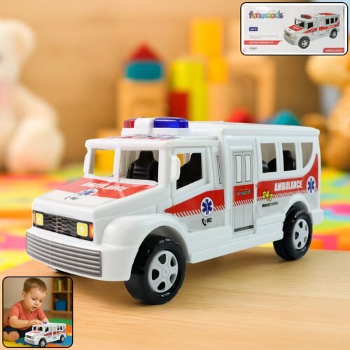 Toy-Ambulance-01.jpg Funwoods Friction Powered Ambulance Toy for Kids (1 Pc)