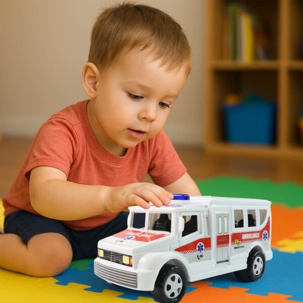 Toy-Ambulance-03.jpg Funwoods Friction Powered Ambulance Toy for Kids (1 Pc)