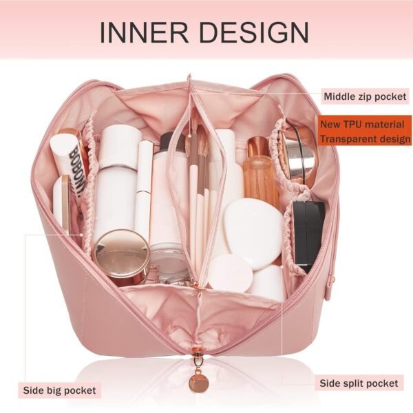 Travel-Makeup-Bag-02.jpg Portable Multipurpose Cosmetic Storage Pouch (1 Pc)