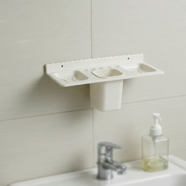 TuthbrushHolder2-05.jpg 4 in 1 Wall-Mounted Bathroom Organizer - (1 Pc)