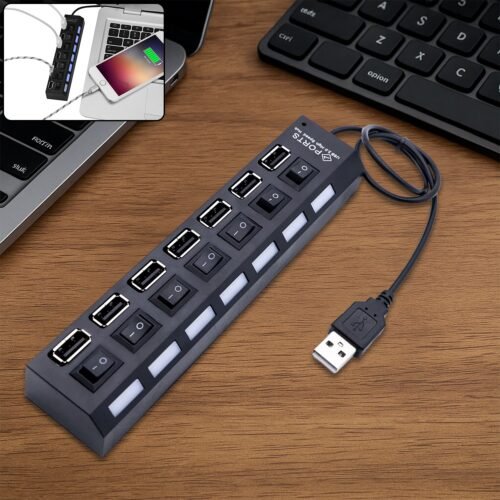 USB-01.jpg USB Splitter Multi Port USB 2.0 Hub, 7 Port