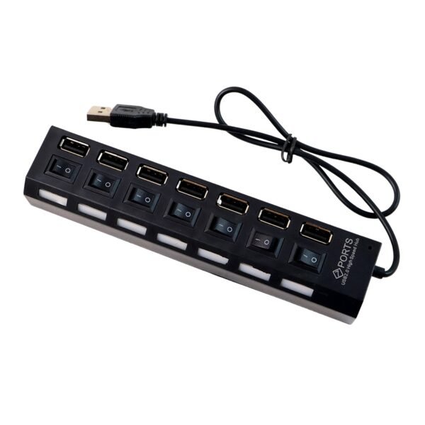 USB Splitter Multi Port USB 2.0 Hub, 7 Port
