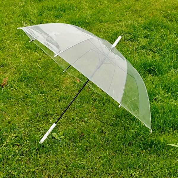 Umbrella-04_2dff6a9a-7ce3-467e-b739-5619ee0de4af.jpg Premium Transparent Dome Umbrella with Curved Handle (1 Pc)