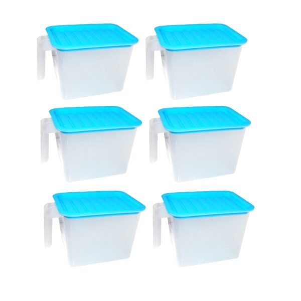 Air Tight Unbreakable Big Size 1100 ml Square Shape Kitchen Storage (Set of 6)