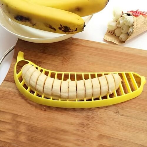 Banana Slicer- for Fruit Salads Handle Plastic Banana Fruit Slicer Cutter Chopper