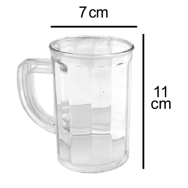 Unbreakable Drinking Plastic Type Glass Set, Beer Mug, Set of 4 PCs, Transparent