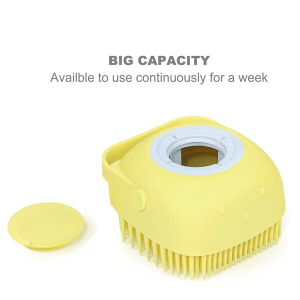 SILICONE MASSAGE BATH BODY BRUSH WITH SHAMPOO DISPENSER, SCRUBBER