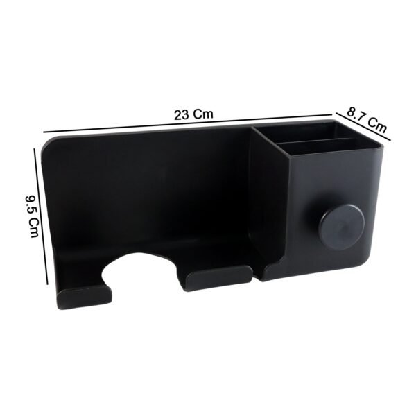 Wall-Mount-Hair-Dryer-Holder-07.jpg Wall Mounted Hair Dryer Holder with Multipurpose Organizer Shelf and Hook