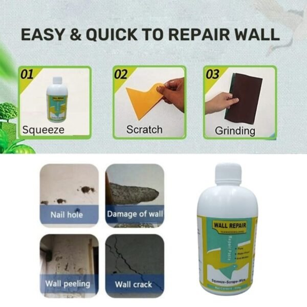 WallRepair-05.jpg Wall Crack Repair Cream with Scraper - (Set)