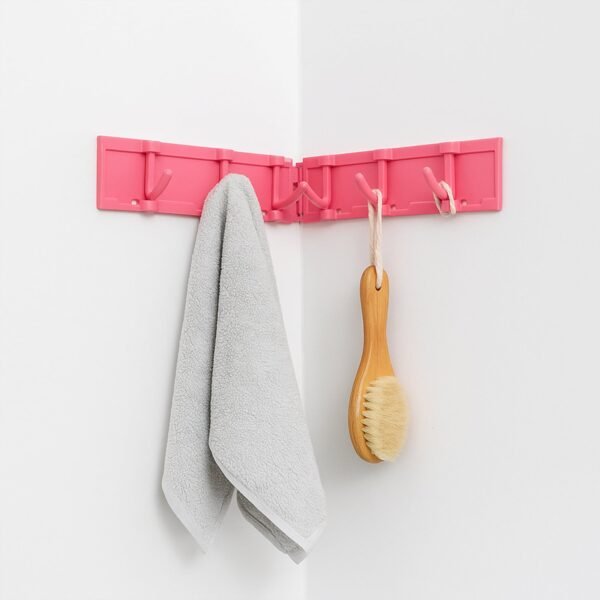 Foldable Rotating Wall-Mounted Multipurpose 6 Hook Rack (1 Pc)