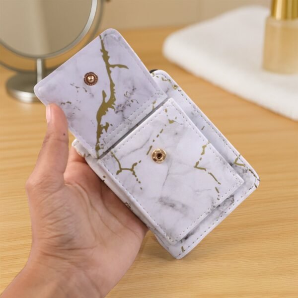 Wallet-02_a8019d09-e21c-4ef9-a9f4-3be739c389dd.jpg Compact Marble Finish Snap Button Card Holder Wallet (1 Pc)