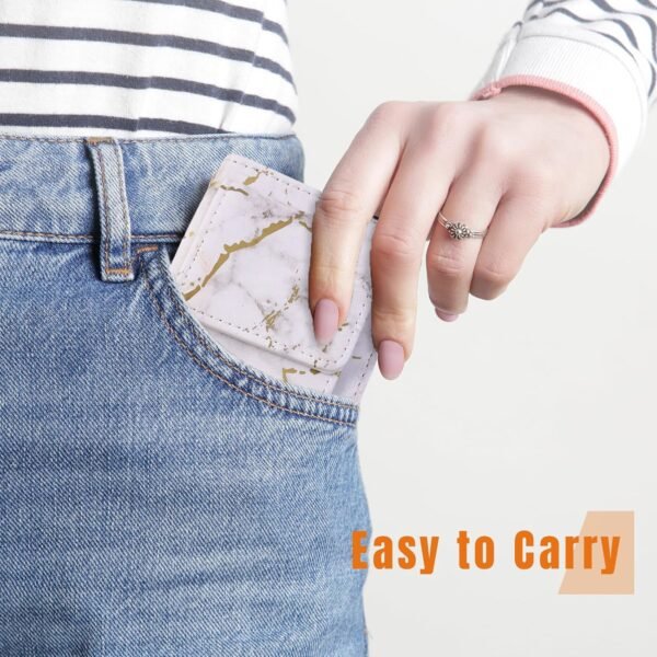 Wallet-04_792ab1f6-07aa-4439-b194-765b5f20ab90.jpg Compact Marble Finish Snap Button Card Holder Wallet (1 Pc)