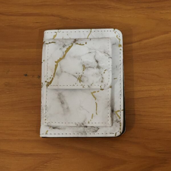 Wallet-08_0a9fb4ba-89e0-4058-85e4-a178232471b2.jpg Compact Marble Finish Snap Button Card Holder Wallet (1 Pc)