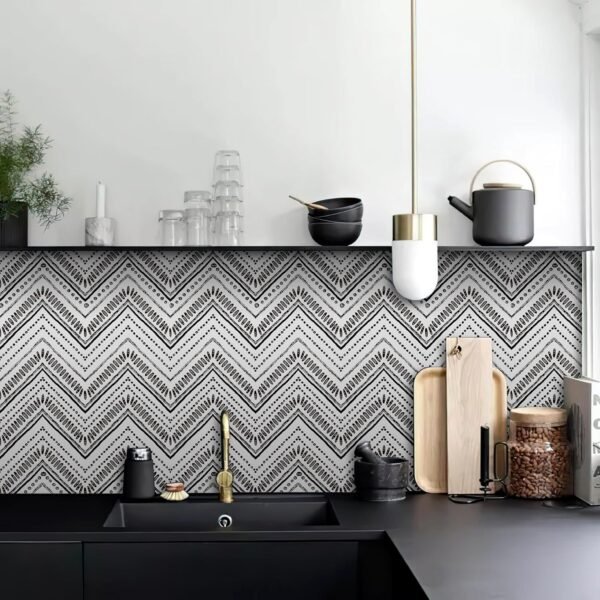 Wallpaper-Black-White-05.jpg Waterproof Chevron Pattern Wall Sticker 45cm x 3meter (1 Pc)