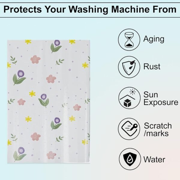WashingMachineCovers-05.jpg Printed Protective Washing Machine Cover for Top Load (55 × 58 × 87 cm)