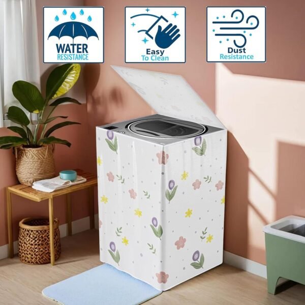 WashingMachineCovers-06.jpg Printed Protective Washing Machine Cover for Top Load (55 × 58 × 87 cm)