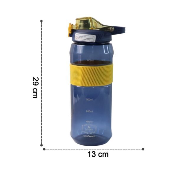 WaterBottle-Size.jpg Sports Water Bottle with Flip Lock Lid 1400ml - (1 Pc)