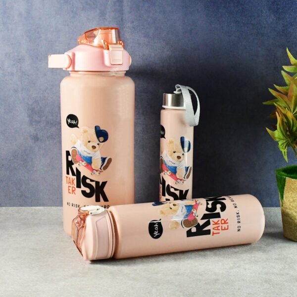 Cartoon printed Water Bottle - (3 Pc / Set)