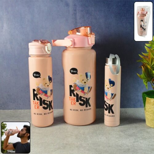 Cartoon printed Water Bottle - (3 Pc / Set)