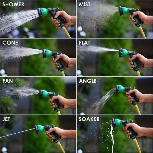Multi-Pattern Garden Hose Spray Nozzle (1 Pc)