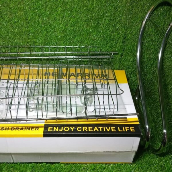 WhatsAppImage2022-08-17at6.32.18PM.jpg Stainless Steel 2 Layer Kitchen Dish Rack / Plate Cutlery Stand