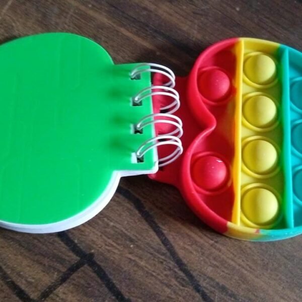 Heart Pattern Fidget Spiral Notebook Bubble Push Silicon Toy School Stationery