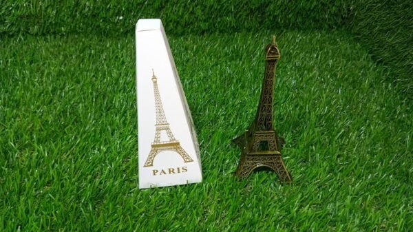 Antique 3D Eiffel Tower Statue - Metal Paris Landmark Decorative Showpiece