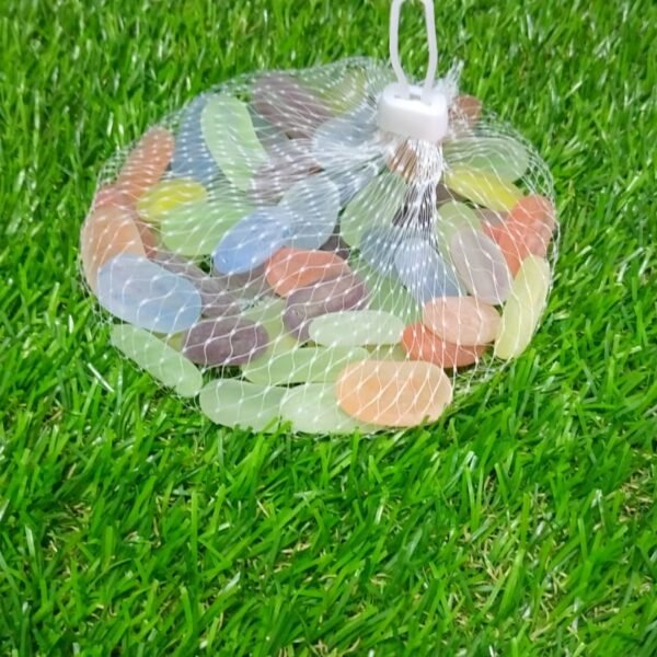 Glass Gem Stone, Flat Round Marbles Pebbles for Vase Fillers, Attractive pebbles for Aquarium Fish Tank.