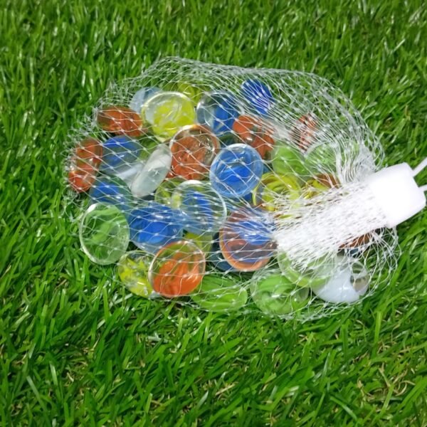 Glass Gem Stone, Flat Round Marbles Pebbles