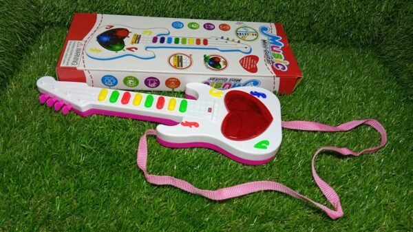 Battery Operated Musical Instruments Mini Guitar Toys and Light for 3+Years Old Kids