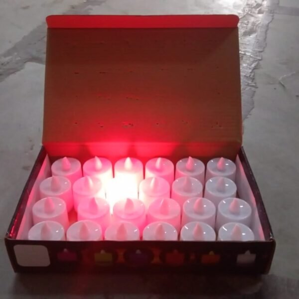 Red LED Tealights Smokeless Flameless Candles for Home Decor, Diwali (24 Pcs)