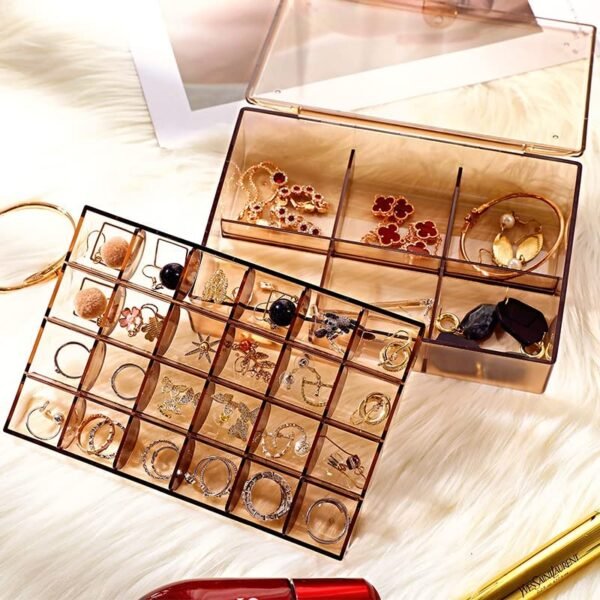 WhatsAppImage2024-04-02at3.26.16PM.jpg 2-Layer Acrylic Jewelry Storage Box with 30 Compartment Dustproof Organizer