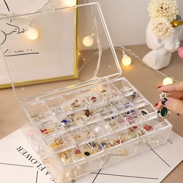 WhatsAppImage2024-04-02at3.26.17PM.jpg 2-Layer Acrylic Jewelry Storage Box with 30 Compartment Dustproof Organizer