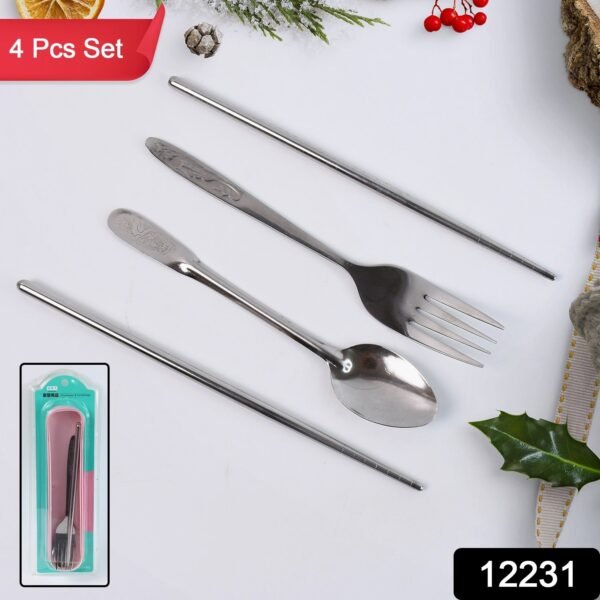 WhatsAppImage2025-01-20at2.13.59PM.jpg Portable Utensils Travel Camping Cutlery Set 4 Pc With case