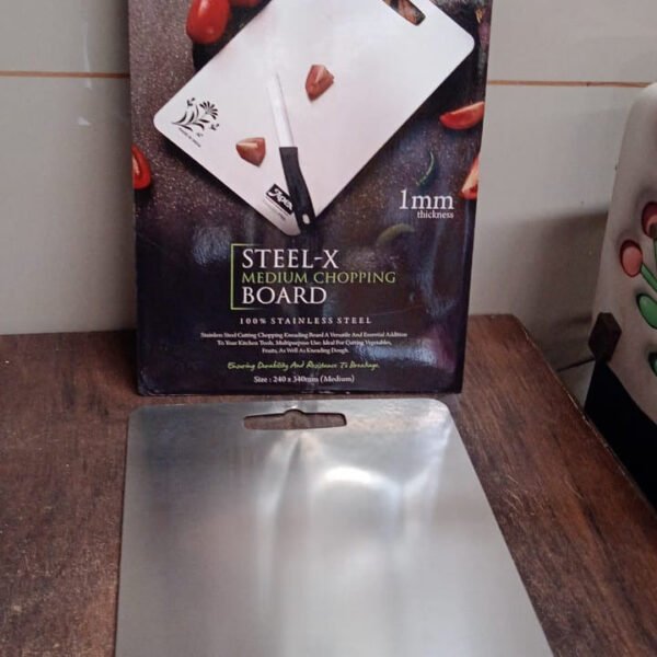 Apex Steel-X Stainless Steel Medium Chopping Board