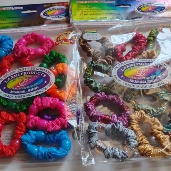 Small Hair Rubber Bands (Pack of 1 / Multicolour / Design), Hair accessories