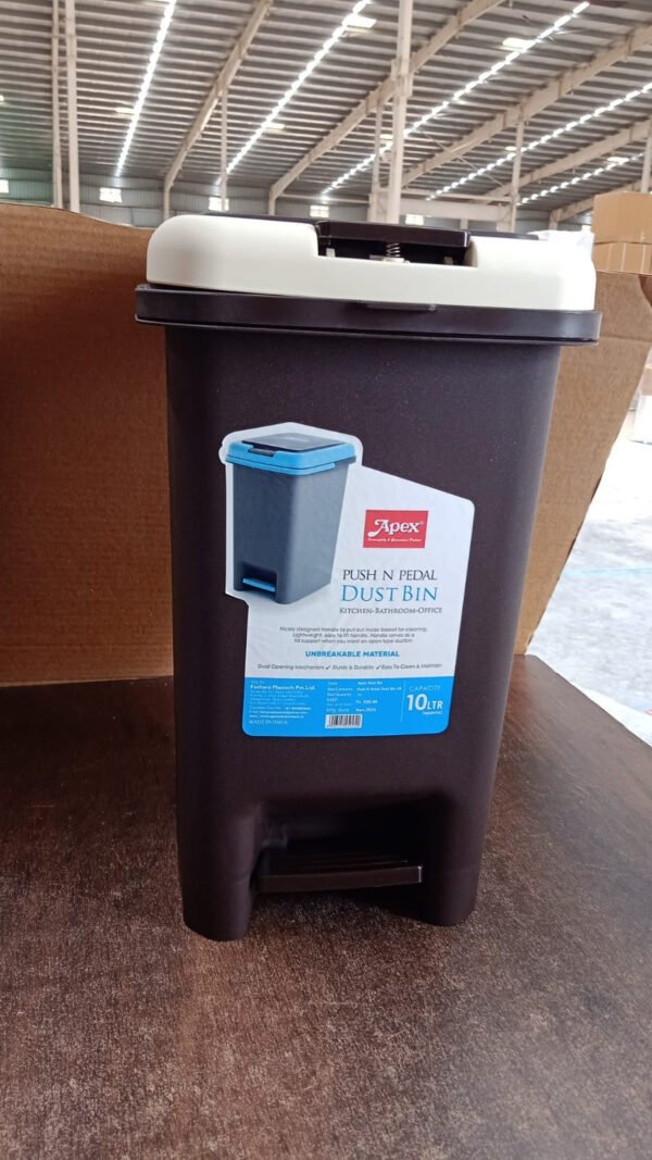 WhatsAppImage2025-05-21at13.59.25.jpg Apex Push N Pedal Plastic Dustbin 10L Capacity (1 Pc)