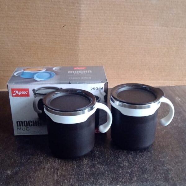 2 Pcs Premium Mocha Mug Set 250 ml
