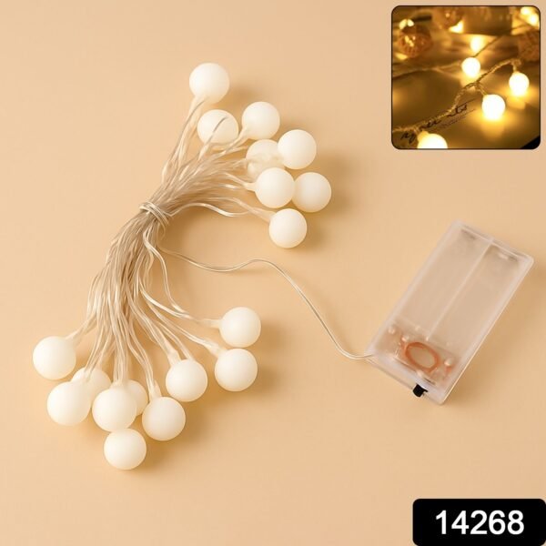Battery Operated Warm White Globe Ball String Light