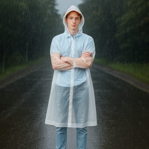 Eva Portable Rain Coat, Waterproof Raincoat (1pc)