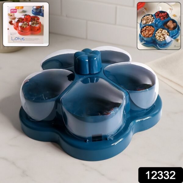 WhatsAppImage2025-06-19at10.57.22.jpg Supermom Lotus Shape Rotating Dry Fruit & Snack Organizer Box Compartments (1 Pc)