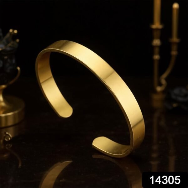 WhatsAppImage2025-06-24at16.02.17_1.jpg Elegant Gold Finish Open Cuff Bracelet Kada (1 Pc)