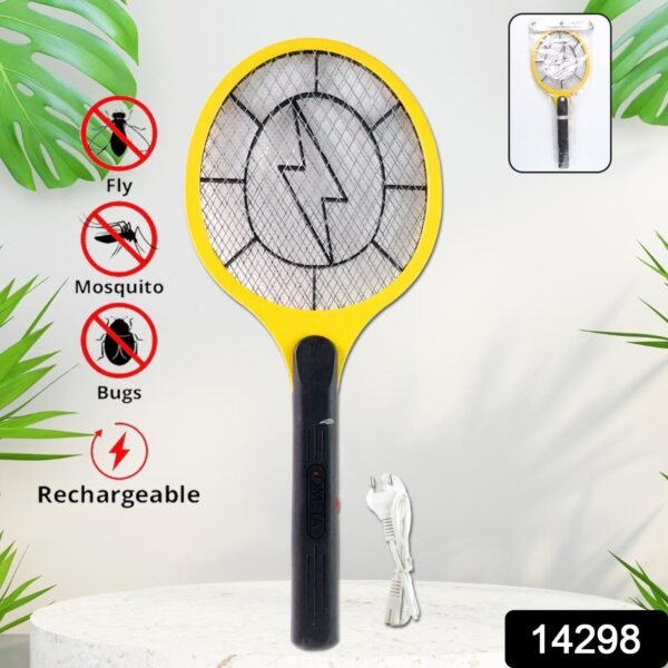 WhatsAppImage2025-06-26at10.34.15.jpg Yellow Rechargeable Electric Mosquito Killer Racket with Cable