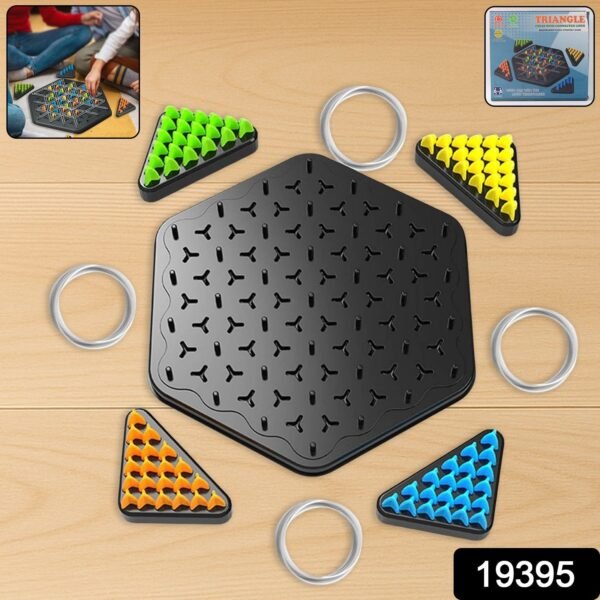 Strategic Triangle Color Matching Puzzle Board Game for Kids & Family