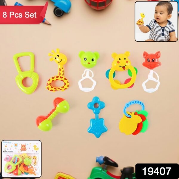 Baby Rattle Toy Collection for Infants 8 Pcs Set