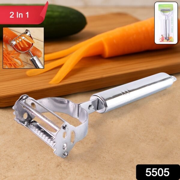 WhatsAppImage2025-07-02at14.39.34_6f7de03c-b099-4c3a-b4a0-cf5c34904f3e.jpg Heavy Duty 2-in-1 Multipurpose Stainless Steel Vegetable Peeler and Julienne Cutter