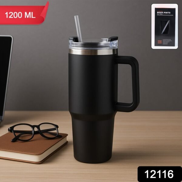 Premium 1200 ML Stainless Steel Vacuum Insulated Travel Mug Tumbler  (1200ML / 1 Pc)