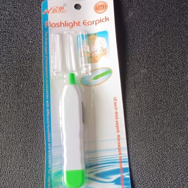 5-in-1 LED Flashlight Earpick with Interchangeable Transparent Ear Wax Removal Heads