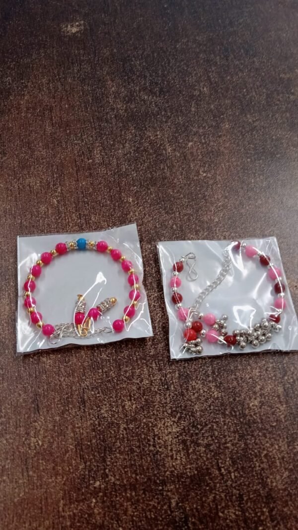 Traditional and Trendy Beaded Bracelet with Adjustable Chain (1 Pc)